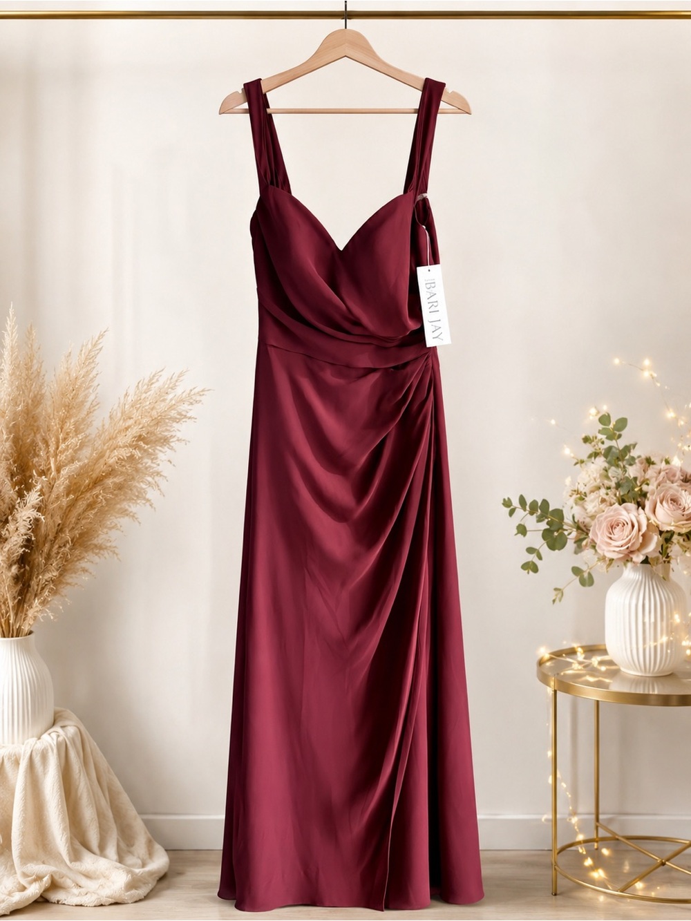 Bari Jay Burgundy Formal Gown – Size 10 – New With Tags